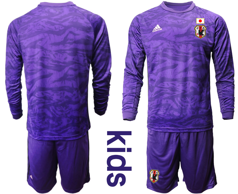 Youth 2020-2021 Season National team Japan goalkeeper Long sleeve purple Soccer Jersey